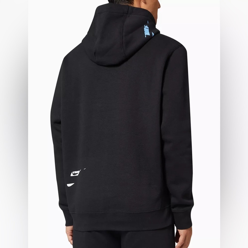 Nike Sportswear Sport Essentials+ Pullover Hoodie Black Blue Size Medium - Picture 4 of 7